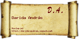 Darida András névjegykártya
